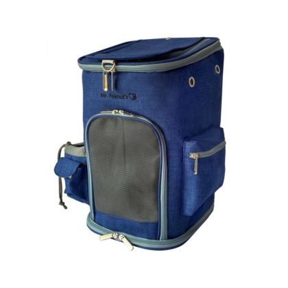 Deja Blue - Mr. Peanut's Vancouver Series Backpack Pet Carrier for Smaller Cats and Dogs - 17 in L X 11 in W X 11 in H