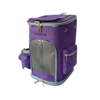 Purple - Mr. Peanut's Vancouver Series Backpack Pet Carrier for Smaller Cats and Dogs - 17 in L X 11 in W X 11 in H