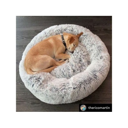Gray Two Tone - Mr. Peanut's OrthoPlush Pet Bed - 23 in