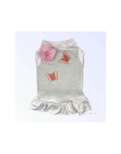 WHITE - Chiffon & Butterflies - X Small