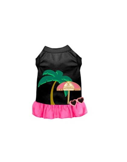 BLACK W PINK RUFFLE - My CC Summer Vacay Dress - X Large