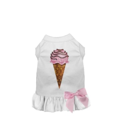 WHITE - My Favorite Chewy Vuitton Ice Cream Dress - X Large