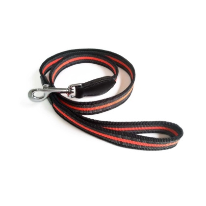 Black  Line - Reflective Anti-Slip Snap Leash (4ft x 3/4in) - 4ft x 3/4in
