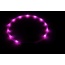 Pink - Silicone Cuttable LED Illuminated Dog Collar - USB Rechargeable