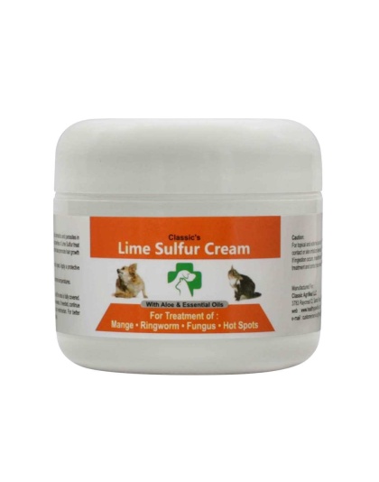 Classic's Lime Sulfur Pet Skin Cream - Pet Care and Veterinary Treatment for Itchy and Dry Skin - 2 oz