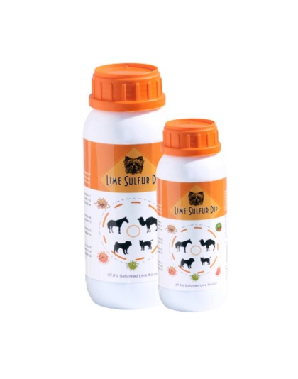 Lime Sulfur Dip - Pet and Veterinary Solution for Dermatitis, Mange, Ringworm and other Parasites - 8 fl oz