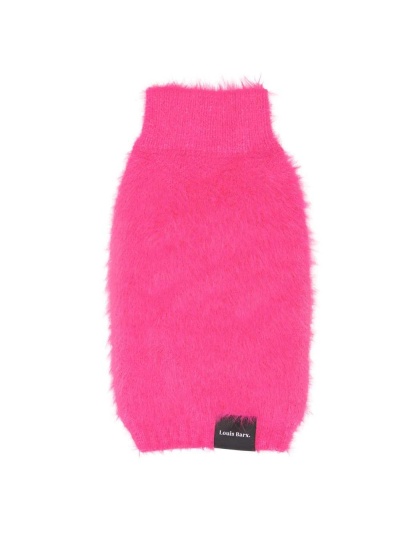 Hot Pink - Fluffy Knit Sweater - "Feather-ly Ever After" - X Large
