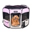 Pink - JESPET Pet Dog Playpens 36", 45" & 61" Portable Soft Dog Exercise Pen Kennel with Carry Bag for Puppy Cats Kittens Rabbits, Indoor/Outdoor Use - 61x61x30 Inch