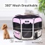 Pink - JESPET Pet Dog Playpens 36", 45" & 61" Portable Soft Dog Exercise Pen Kennel with Carry Bag for Puppy Cats Kittens Rabbits, Indoor/Outdoor Use - 61x61x30 Inch