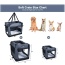 Grey - JESPET Soft Pet Crates Kennel, 3 Door Soft Sided Folding Travel Pet Carrier with Straps and Fleece Mat for Dogs, Cats, Rabbits, Indoor/Outdoor Use with Grey, Blue & Beige, Black - 36"L x 24"W x 27"H