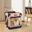 Beige - JESPET Soft Pet Crates Kennel, 3 Door Soft Sided Folding Travel Pet Carrier with Straps and Fleece Mat for Dogs, Cats, Rabbits, Indoor/Outdoor Use with Grey, Blue & Beige, Black - 30"L x 21"W x 23"H