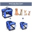 Blue - JESPET Soft Pet Crates Kennel, 3 Door Soft Sided Folding Travel Pet Carrier with Straps and Fleece Mat for Dogs, Cats, Rabbits, Indoor/Outdoor Use with Grey, Blue & Beige, Black - 30"L x 21"W x 23"H