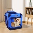 Blue - JESPET Soft Pet Crates Kennel, 3 Door Soft Sided Folding Travel Pet Carrier with Straps and Fleece Mat for Dogs, Cats, Rabbits, Indoor/Outdoor Use with Grey, Blue & Beige, Black - 30"L x 21"W x 23"H