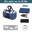 Blue Grey - JESPET Soft-Sided Kennel Pet Carrier for Small Dogs, Cats, Puppy, Airline Approved Cat Carriers Dog Carrier Collapsible, Travel Handbag & Car Seat - 16" x 10" x 11"