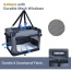 Grey - JESPET Soft Pet Crates Kennel, 3 Door Soft Sided Folding Travel Pet Carrier with Straps and Fleece Mat for Dogs, Cats, Rabbits, Indoor/Outdoor Use with Grey, Blue & Beige, Black - 26"L x 20"W x 20"H