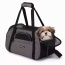Smoke Grey - JESPET Soft-Sided Kennel Pet Carrier for Small Dogs, Cats, Puppy, Airline Approved Cat Carriers Dog Carrier Collapsible, Travel Handbag & Car Seat - 17" x 9" x 11.5"
