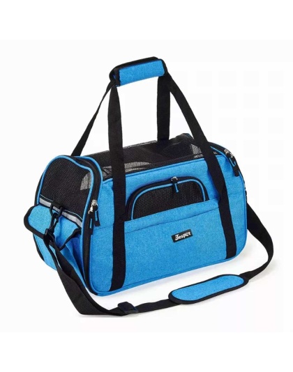 Turquoise Blue - JESPET Soft-Sided Kennel Pet Carrier for Small Dogs, Cats, Puppy, Airline Approved Cat Carriers Dog Carrier Collapsible, Travel Handbag & Car Seat - 19" x 10" x 13"