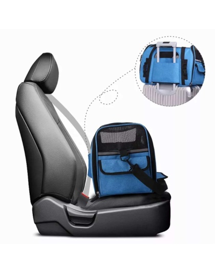 Turquoise Blue - JESPET Soft-Sided Kennel Pet Carrier for Small Dogs, Cats, Puppy, Airline Approved Cat Carriers Dog Carrier Collapsible, Travel Handbag & Car Seat - 19" x 10" x 13"