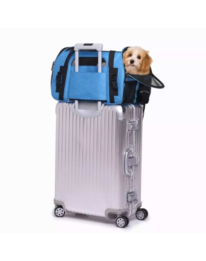 Turquoise Blue - JESPET Soft-Sided Kennel Pet Carrier for Small Dogs, Cats, Puppy, Airline Approved Cat Carriers Dog Carrier Collapsible, Travel Handbag & Car Seat - 19" x 10" x 13"