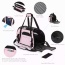 Pink - JESPET Soft-Sided Kennel Pet Carrier for Small Dogs, Cats, Puppy, Airline Approved Cat Carriers Dog Carrier Collapsible, Travel Handbag & Car Seat - 19" x 10" x 13"
