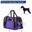Purple - JESPET Soft-Sided Kennel Pet Carrier for Small Dogs, Cats, Puppy, Airline Approved Cat Carriers Dog Carrier Collapsible, Travel Handbag & Car Seat - 19" x 10" x 13"