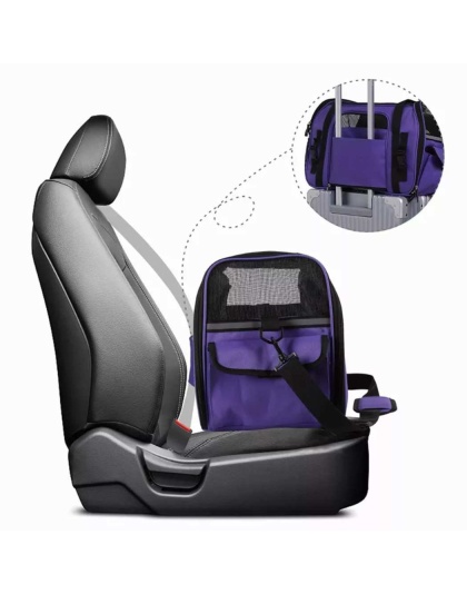 Purple - JESPET Soft-Sided Kennel Pet Carrier for Small Dogs, Cats, Puppy, Airline Approved Cat Carriers Dog Carrier Collapsible, Travel Handbag & Car Seat - 19" x 10" x 13"