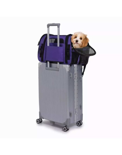 Purple - JESPET Soft-Sided Kennel Pet Carrier for Small Dogs, Cats, Puppy, Airline Approved Cat Carriers Dog Carrier Collapsible, Travel Handbag & Car Seat - 19" x 10" x 13"