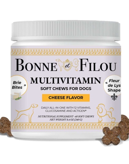 12 in 1 Multivitamin Soft Chews Dog Supplement, 60 count (Cheese flavor)