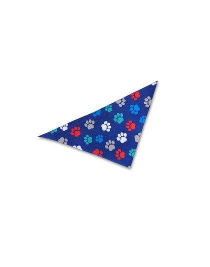 Multicolor Paw Print - Dog Bandana - Small - 20"
