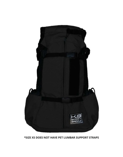 Jet Black - K9 Sport Sack Air 2 - Small (13"-17" from collar to tail)