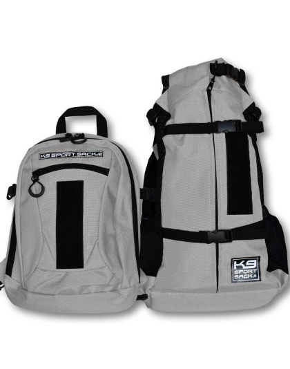 Light Gray - K9 Sport Sack PLUS 2 - Medium (17"-20" from collar to tail)