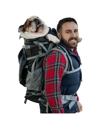 Black - Kolossus | Big Dog Carrier & Backpacking Pack - Large (20"-23" from collar to tail)