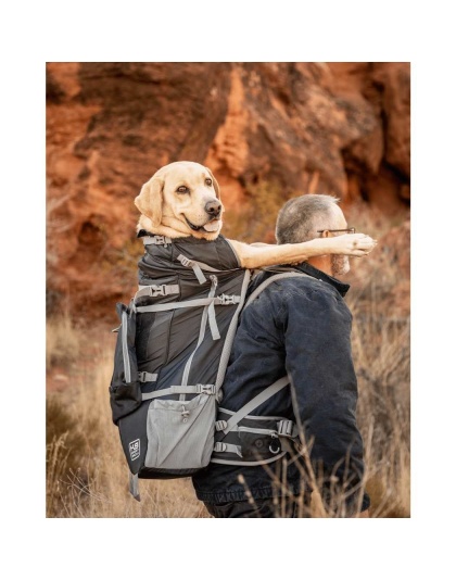 Black - Kolossus | Big Dog Carrier & Backpacking Pack - XX-Large (26"-29" from collar to tail)