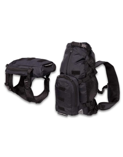 Anthracite Black - Walk-On with Harness & Storage - Large (17-19" Neck 17-24" Chest)