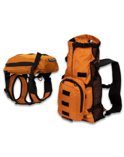 Sunset Orange - Walk-On with Harness & Storage - Small (13-15" Neck 13-18" Chest)