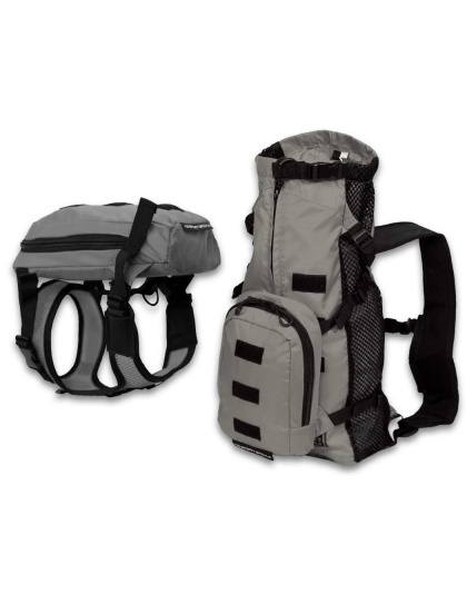 Shark Skin Gray - Walk-On with Harness & Storage - X-Small (11-13" Neck 11-15" Chest)