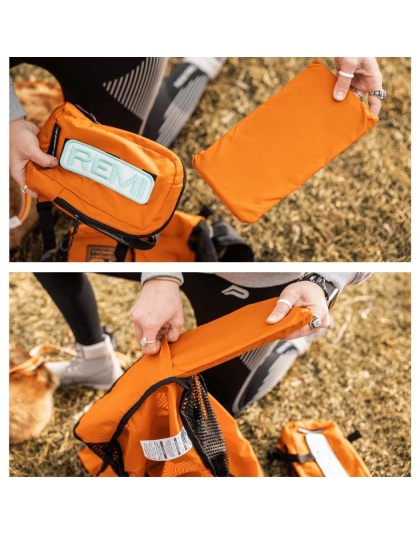 Sunset Orange - Walk-On with Harness & Storage - X-Small (11-13" Neck 11-15" Chest)