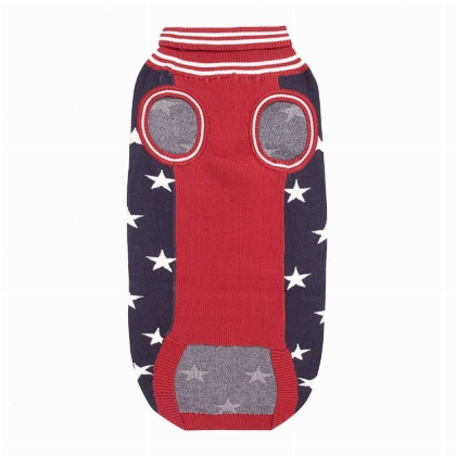 EC Navy/EC Red/White - Halo Super Star Dog Sweater - XXL